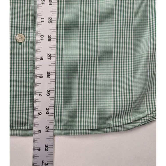 Banana Republic Factory Men's Green Check Dress Shirt Size XL Slim Fit - Picture 4 of 5